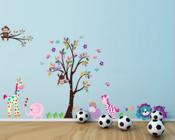 Jungle Zoo Animal Friends Kids Wall Decals Nursery Vinyl Sticker Jungle Zoo Animal Friends Kids Wall Decals Nursery Vinyl Sticker